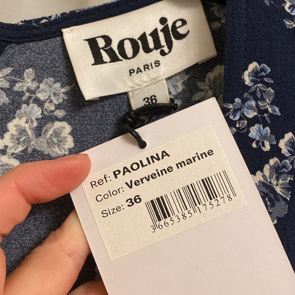 Rouje Paolina Dress in Verveine Marine 36 - Picture 9 of 11